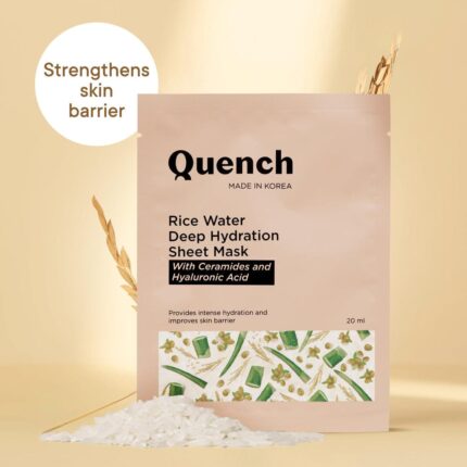 Rice water Deep Hydration Sheet Mask With Ceramides  and Hyaluronic Acid