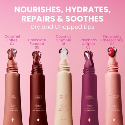 Pout Polish Lip Treatment Balm Peptide + Collagen Shade: Caramel toffee