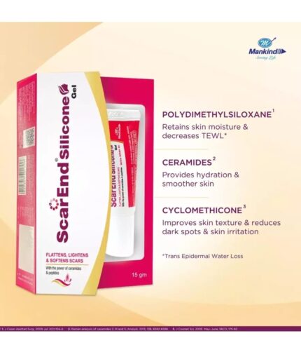 Mankind Scarend Silicone Gel | Scar Removal Burn | Stretch | Acne |C Section | Post Surgery |15gm